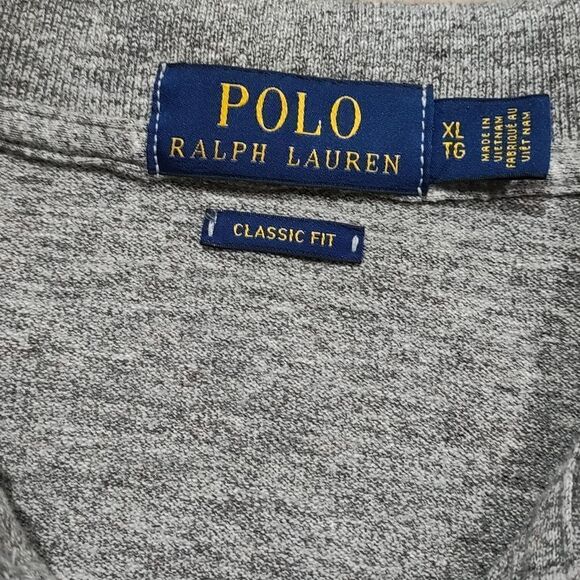 Polo by Ralph Lauren Gray Short Sleeve Polo Men's Shirt. #7 - Picture 5 of 5